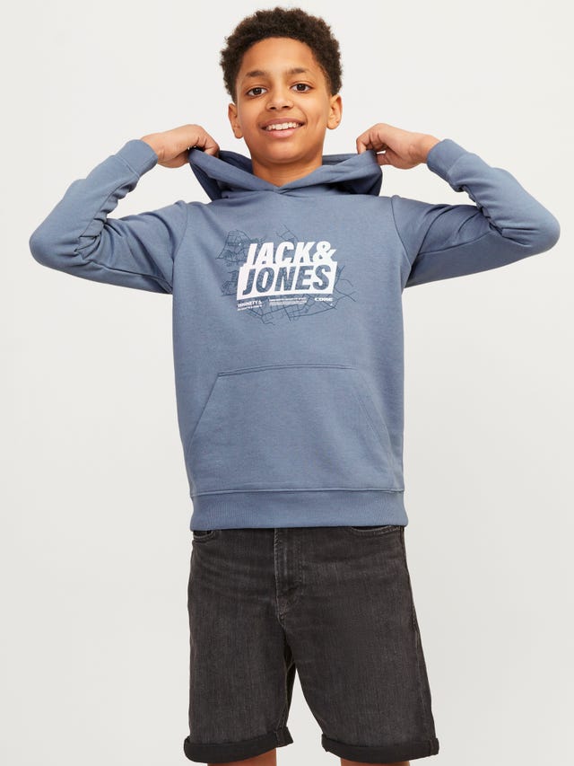 Jack & Jones Printet Hættetrøje Til drenge - 12253990