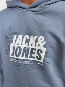 Jack & Jones Trykk Hettegenser For gutter -Flint Stone - 12253990