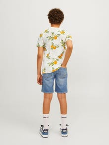 Jack & Jones All Over Print T-skjorte For gutter -Buttercream - 12254029