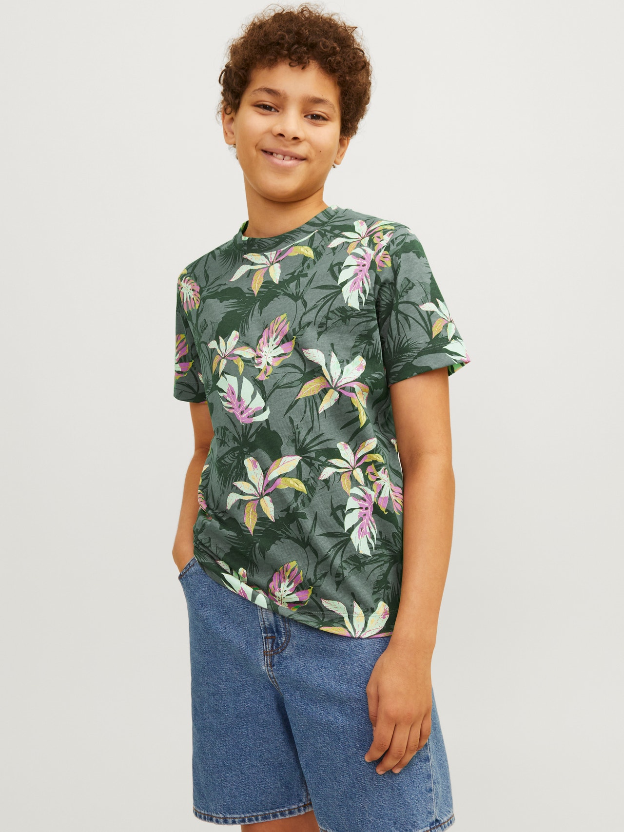 Jack & Jones All Over Print T-shirt For boys -Laurel Wreath - 12254029