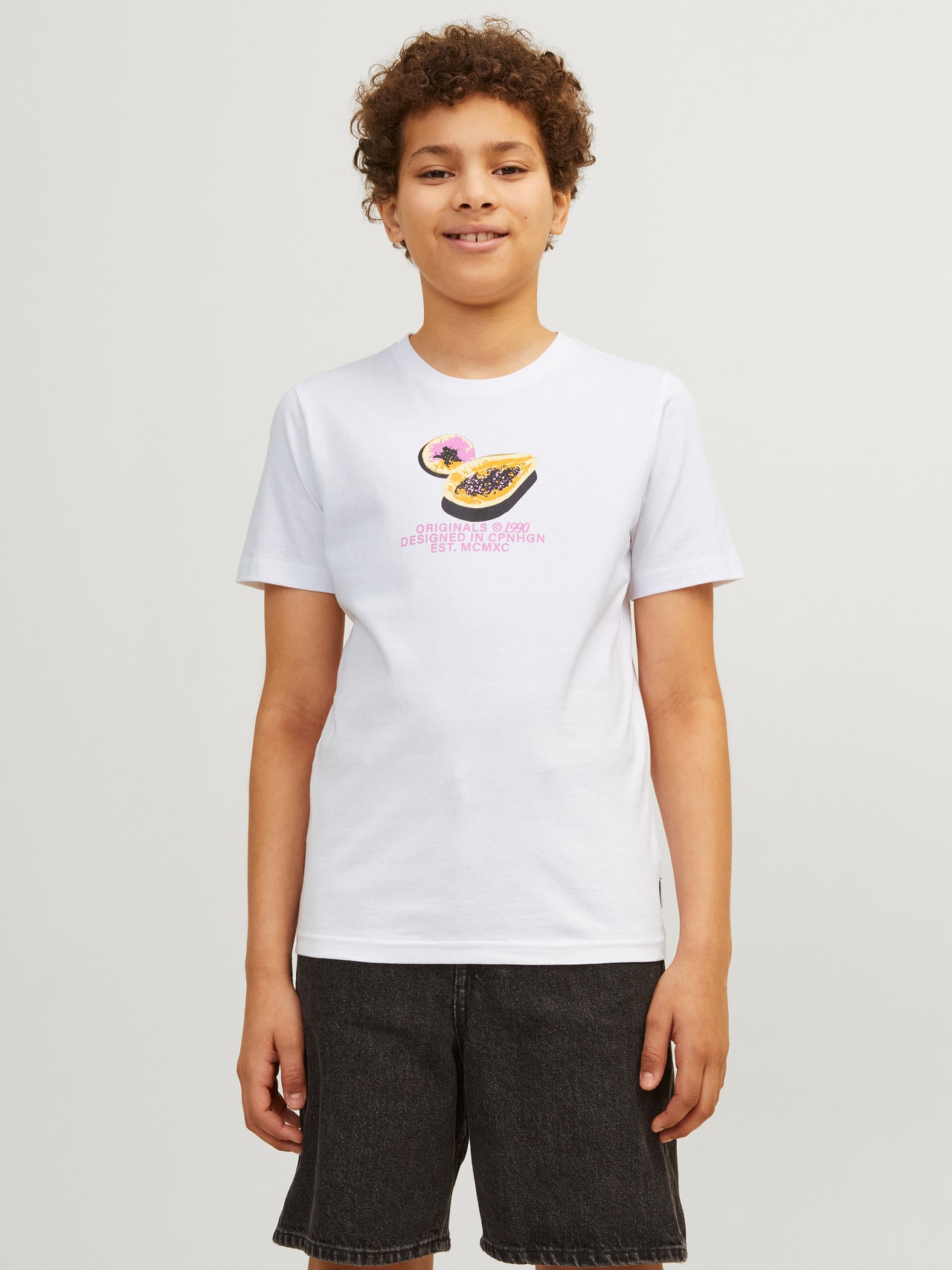 Jack & Jones Gedruckt T-shirt Für jungs -Bright White - 12254031