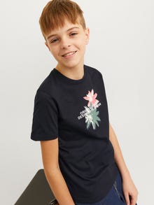 Jack & Jones Printed T-shirt For boys -Black - 12254031