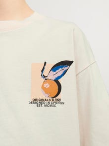 Jack & Jones Printet T-shirt Til drenge -Buttercream - 12254032