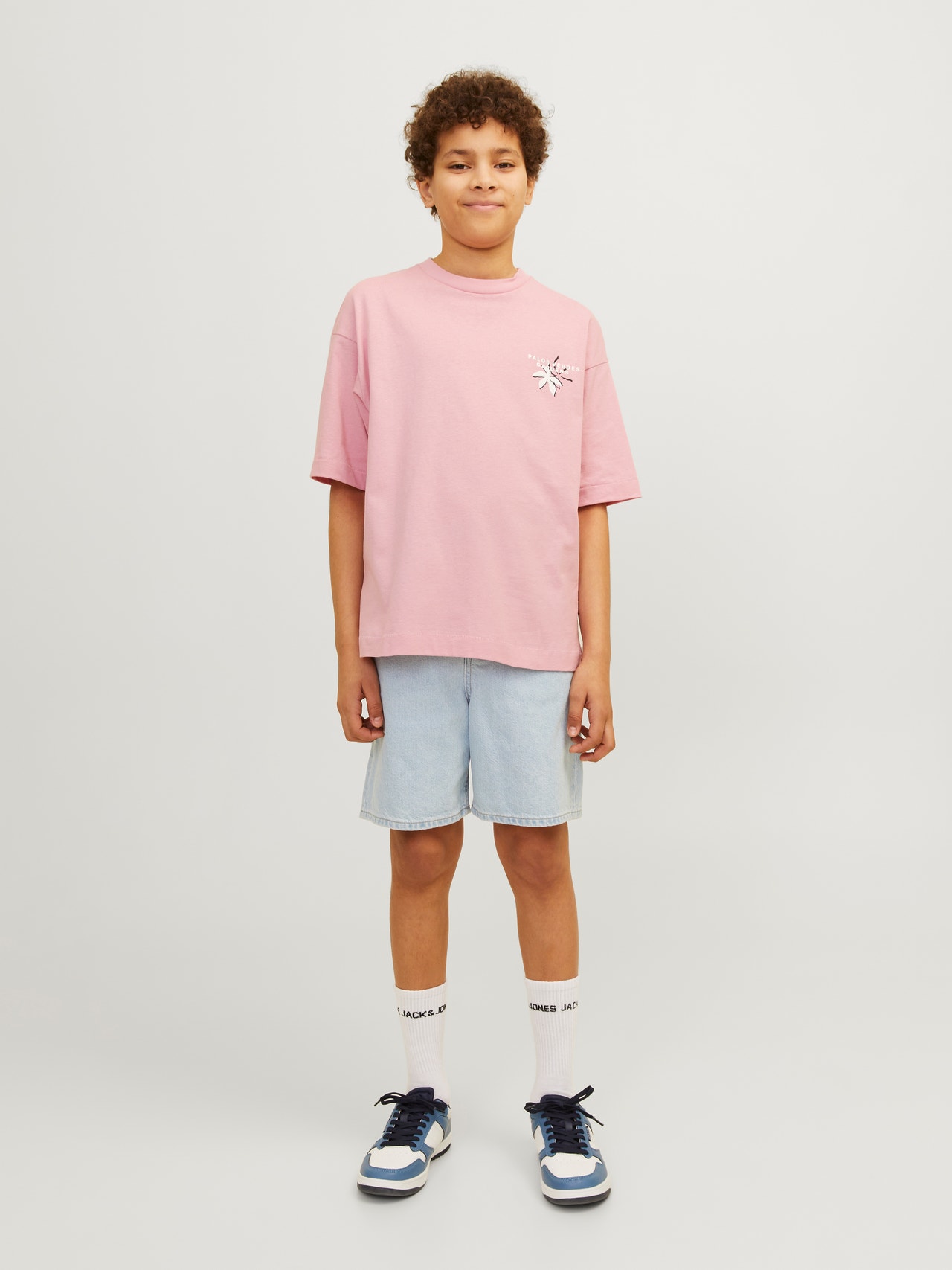 Jack & Jones Poikien Painettu T-paita -Pink Nectar - 12254040