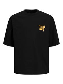 Jack & Jones Printed T-shirt For boys -Black - 12254040