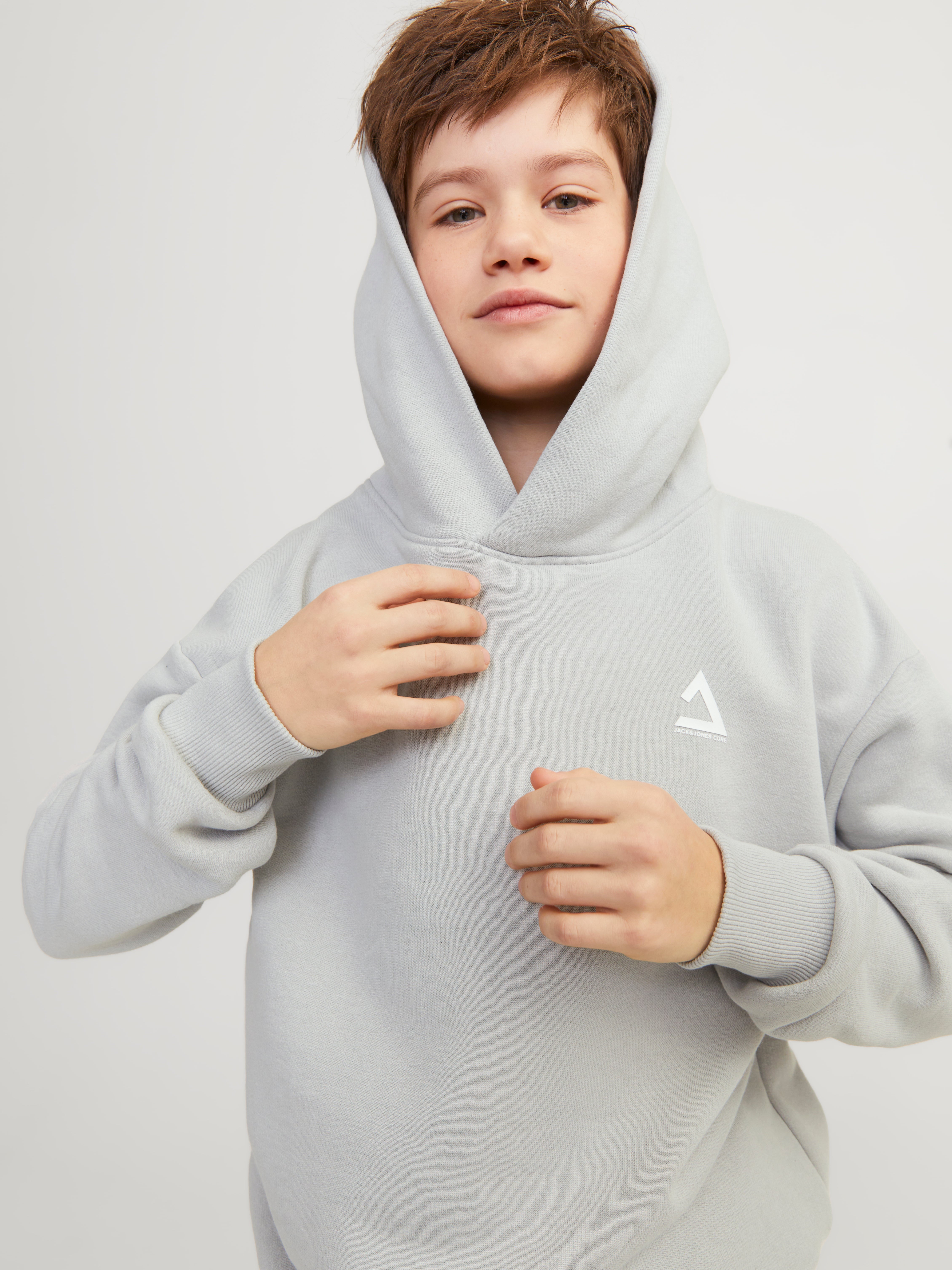 Gedruckt Kapuzenpullover Für jungs | Mittelgrau | Jack & Jones®