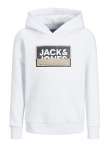 Jack & Jones Φούτερ με κουκούλα Για αγόρια -White - 12254120