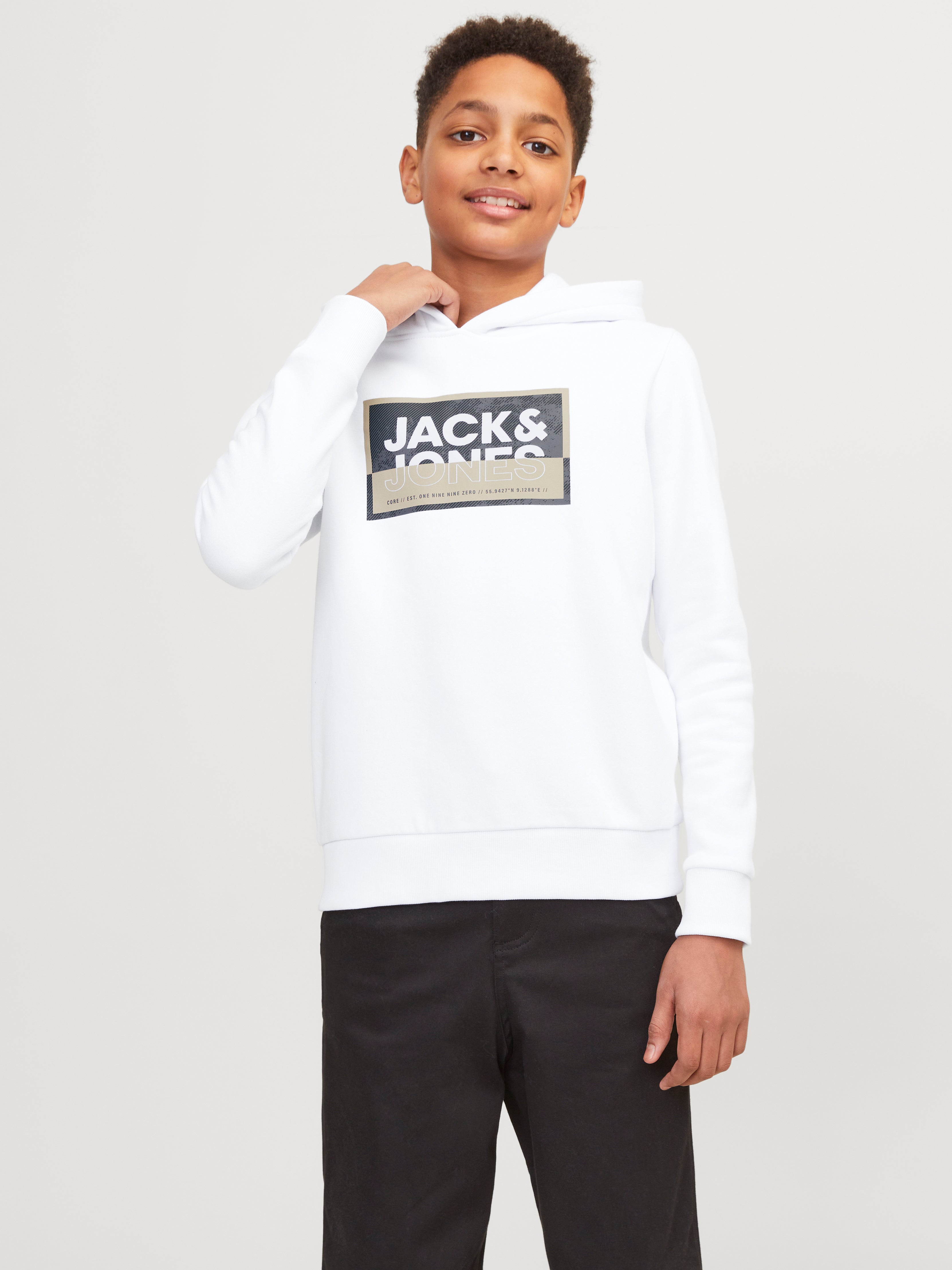 Sweat À Capuche Imprimé Pour Les Garçons - Jack & Jones - Modalova