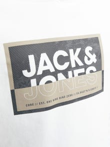 Jack & Jones Printet Hættetrøje Til drenge -White - 12254120