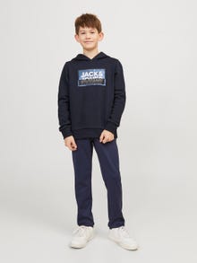 Jack & Jones Printed Hoodie For boys -Navy Blazer - 12254120
