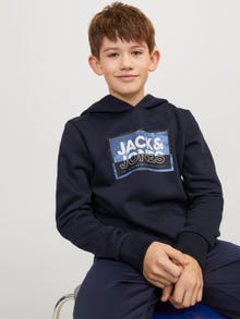 Jack & Jones Nyomott mintás Kapucnis felső Ifjúsági -Navy Blazer - 12254120