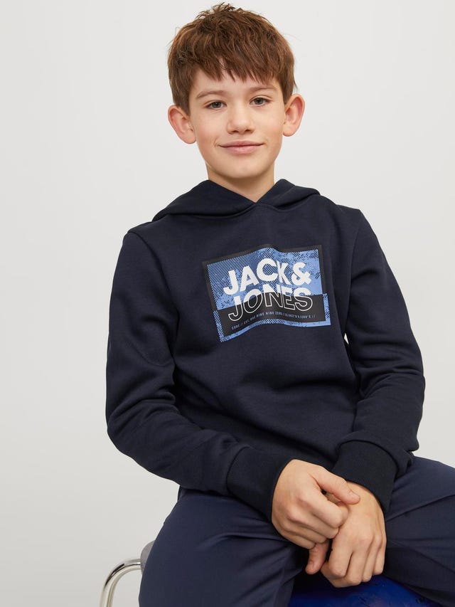 Jack & Jones Potištěný Mikina s kapucí Junior - 12254120
