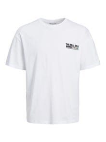 Jack & Jones Printet Crew neck T-shirt -Bright White - 12254168