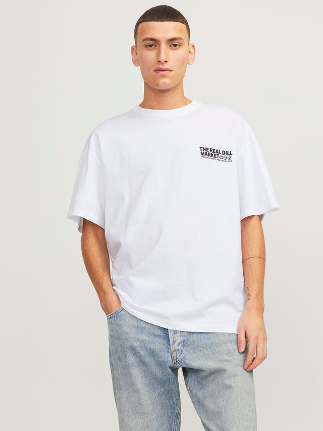 Jack & Jones T-shirt Estampar Decote Redondo - 12254168