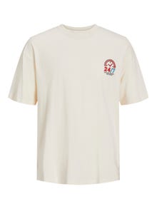 Jack & Jones Gedruckt Rundhals T-shirt -Buttercream - 12254168