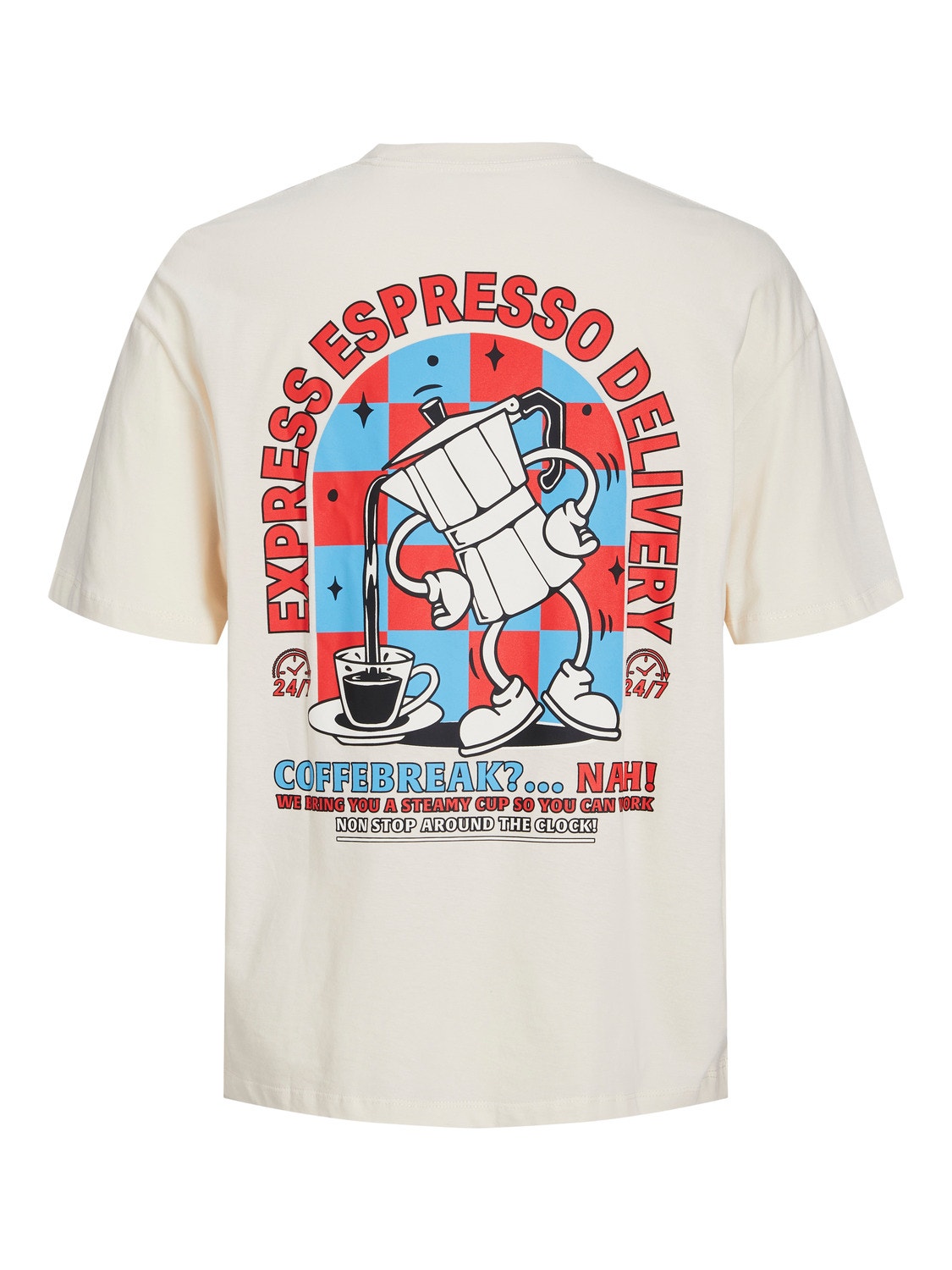 Jack & Jones Gedruckt Rundhals T-shirt -Buttercream - 12254168
