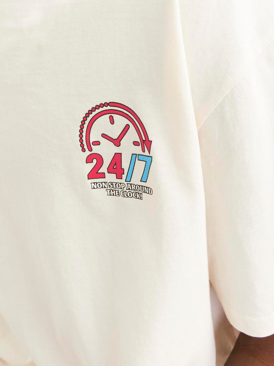 Jack & Jones T-shirt Imprimé Col rond -Buttercream - 12254168