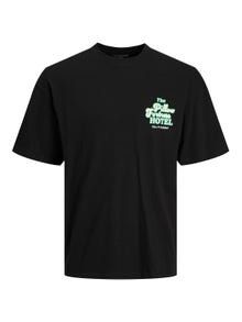 Jack & Jones Bedrukt Ronde hals T-shirt -Black - 12254168