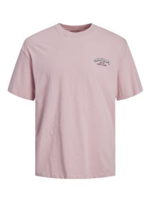 Jack & Jones Trykk O-hals T-skjorte -Pink Nectar - 12254168
