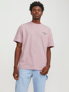 Jack & Jones T-shirt Stampato Girocollo -Pink Nectar - 12254168