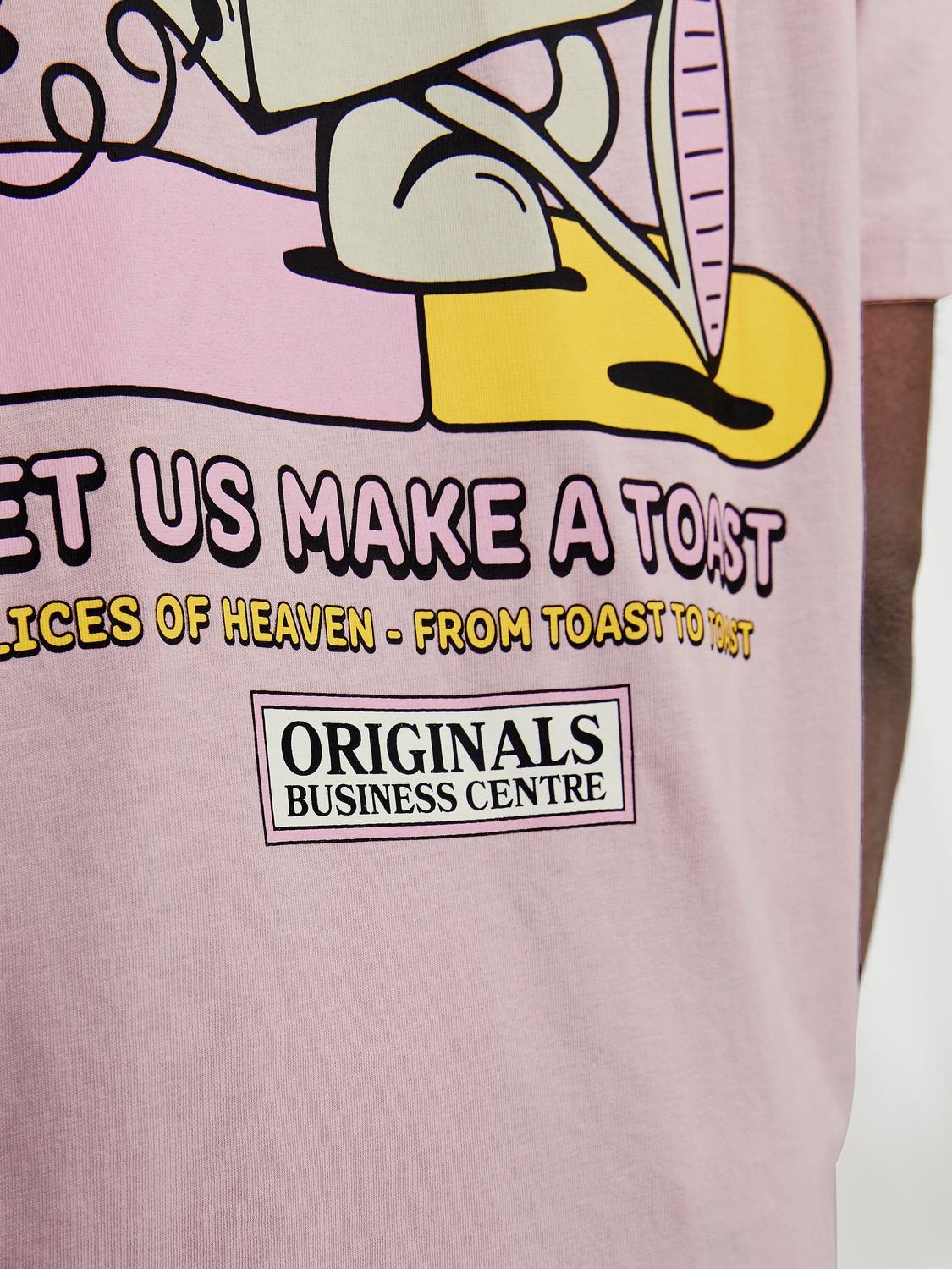 Jack & Jones T-shirt Imprimé Col rond -Pink Nectar - 12254168