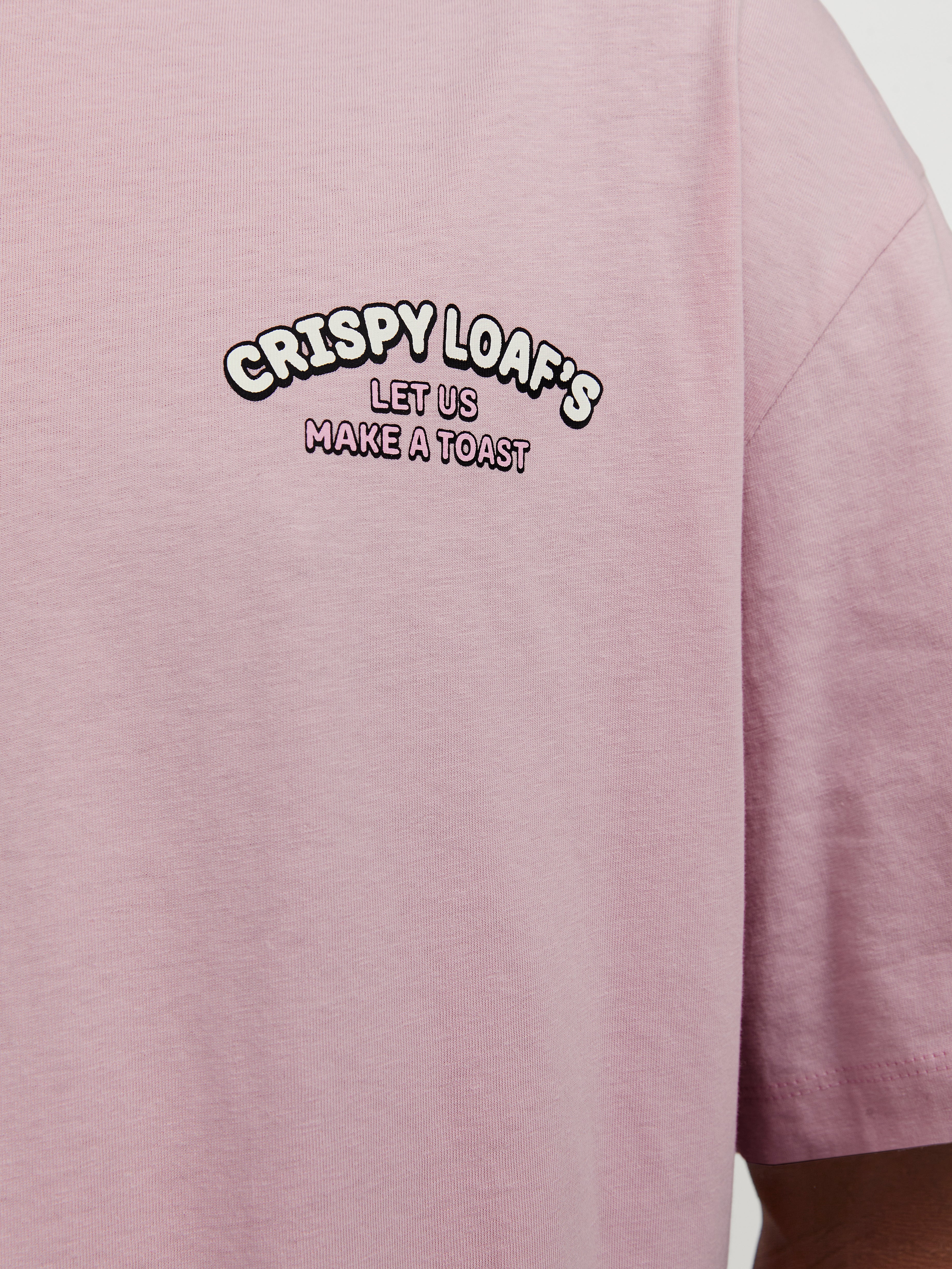 Jack & Jones Printed Crew neck T-shirt -Pink Nectar - 12254168