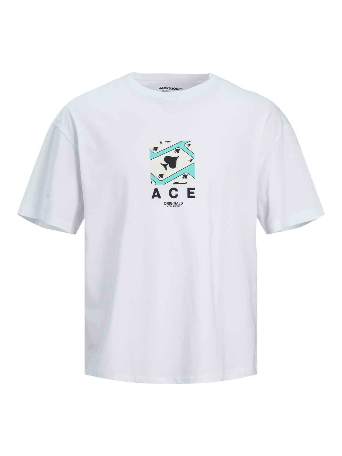 Jack & Jones Bedrukt Ronde hals T-shirt -Bright White - 12254169