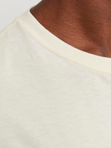 Jack & Jones Nadruk Okrągły dekolt T-shirt -Buttercream - 12254169