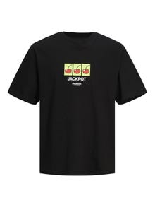 Jack & Jones Printed Crew neck T-shirt -Black - 12254169