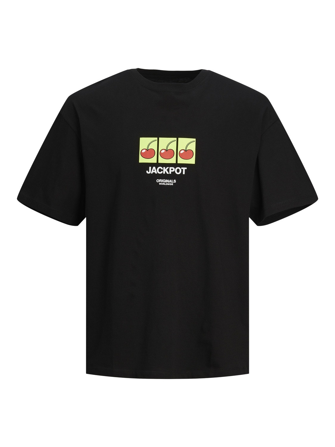 Jack & Jones Printed Crew neck T-shirt -Black - 12254169