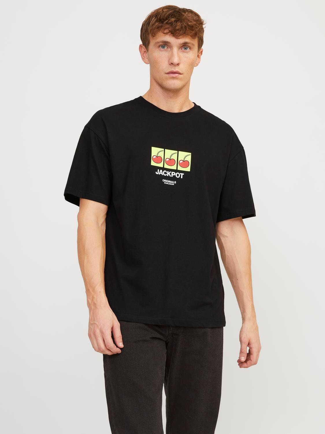 Jack & Jones Gedruckt Rundhals T-shirt -Black - 12254169