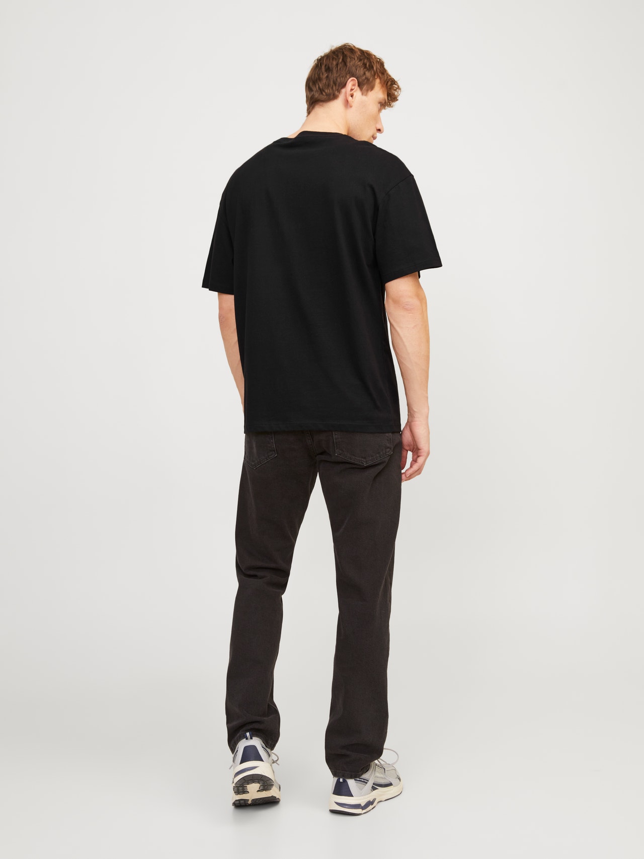 Jack & Jones Printed Crew neck T-shirt -Black - 12254169