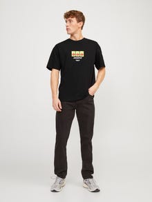 Jack & Jones Trykk O-hals T-skjorte -Black - 12254169