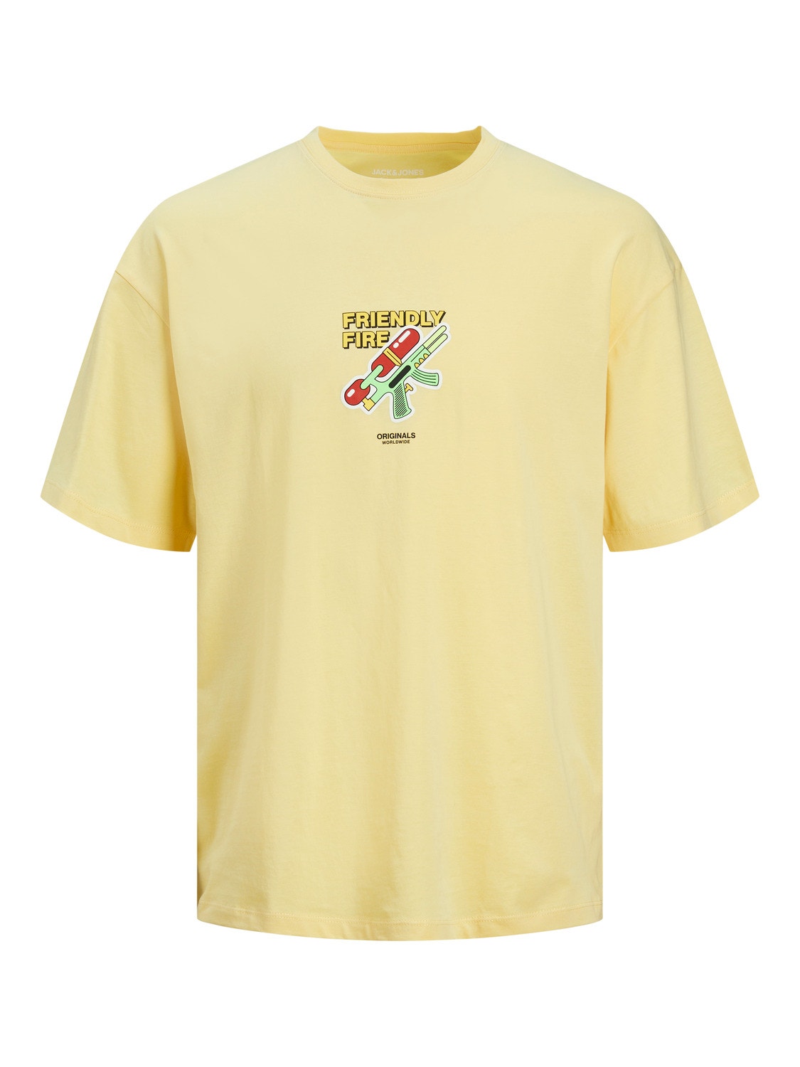 Jack & Jones Gedruckt Rundhals T-shirt -Italian Straw - 12254169
