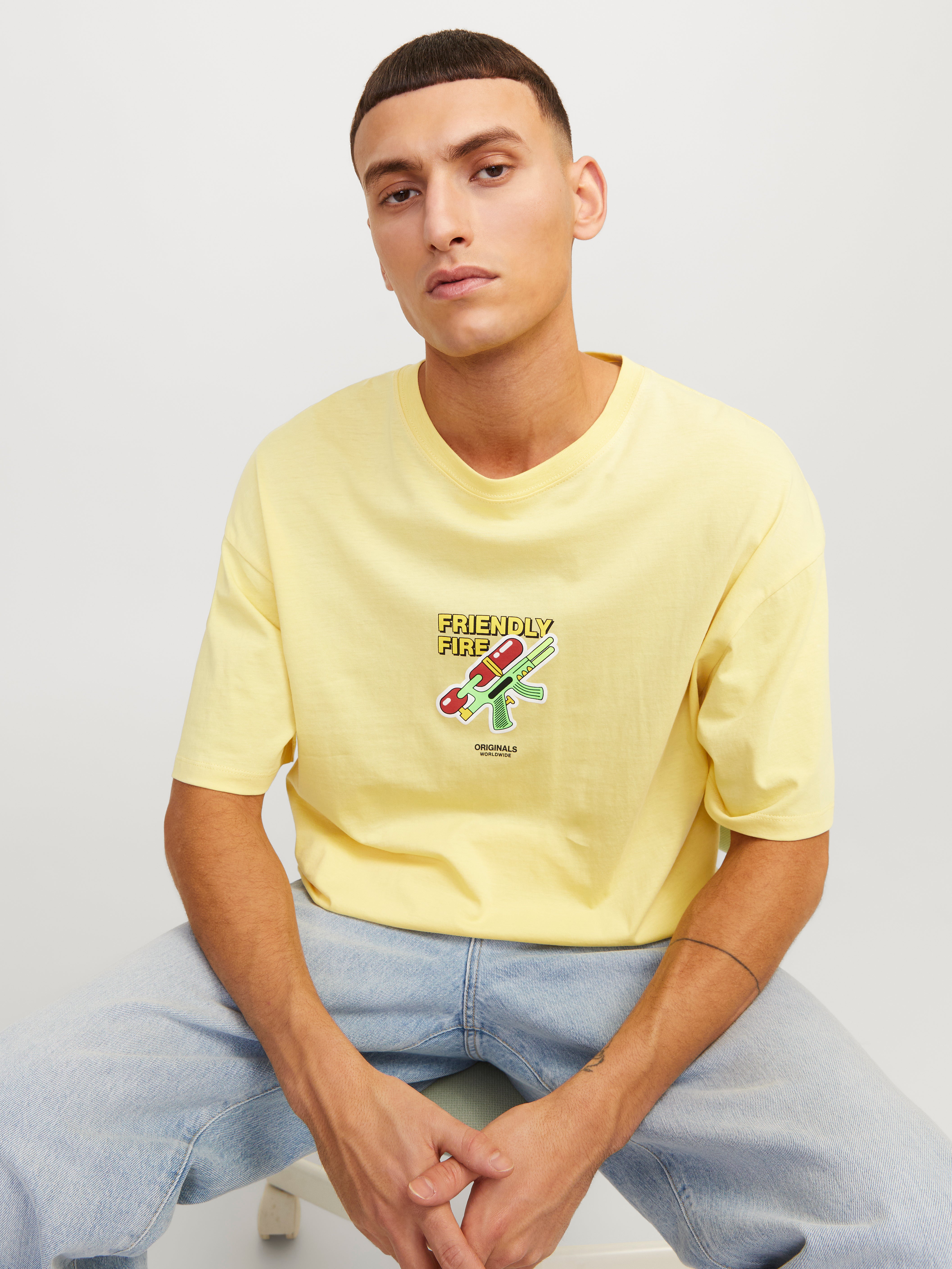 Jack jones best sale yellow t shirt