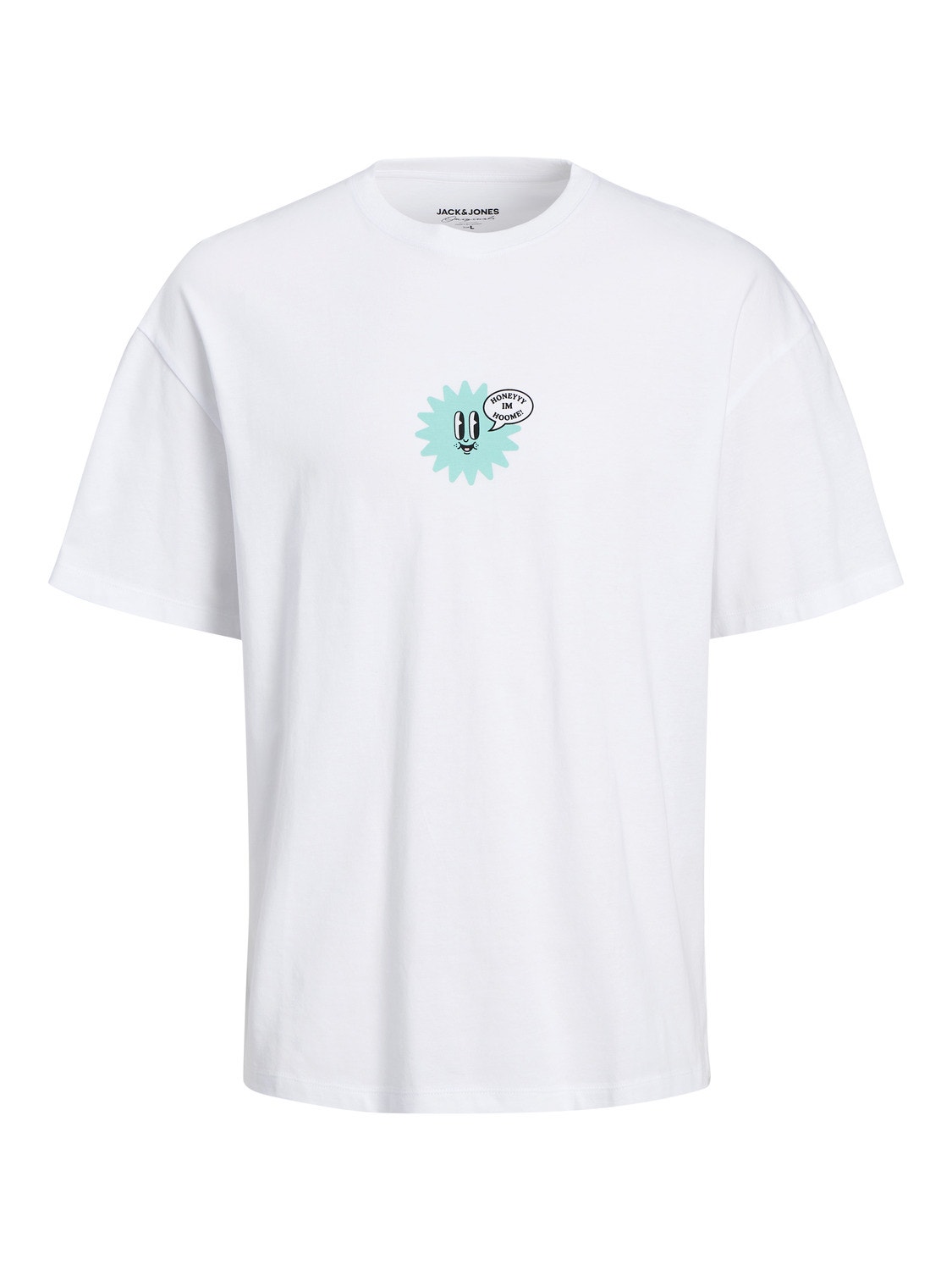Jack & Jones Printed Crew neck T-shirt -Bright White - 12254175