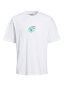 Jack & Jones T-shirt Imprimé Col rond -Bright White - 12254175
