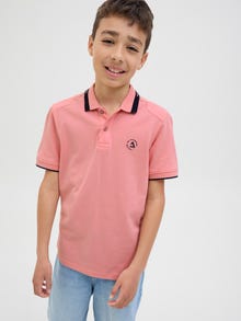 Jack & Jones Z logo Koszula polo Junior -Pink Icing - 12254182