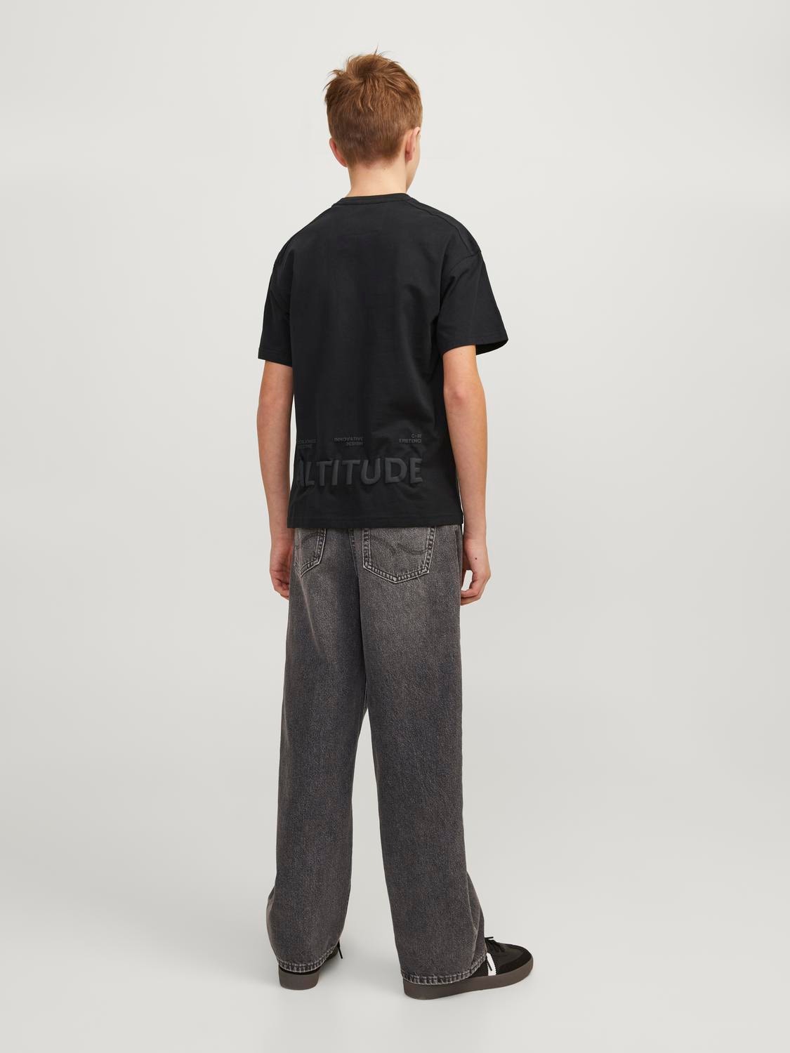 Jack & Jones Nadruk T-shirt Dla chłopców -Black - 12254185