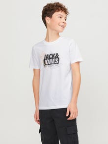Jack & Jones Bedrukt T-shirts Junior -White - 12254186