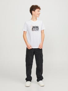 Jack & Jones Bedrukt T-shirt Voor jongens -White - 12254186