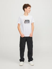 Jack & Jones Trykk T-skjorte For gutter -White - 12254186
