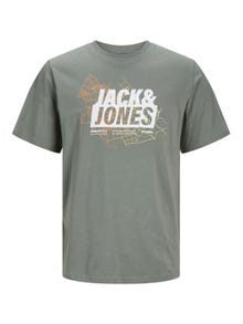 Jack & Jones Trykk T-skjorte For gutter -Agave Green - 12254186