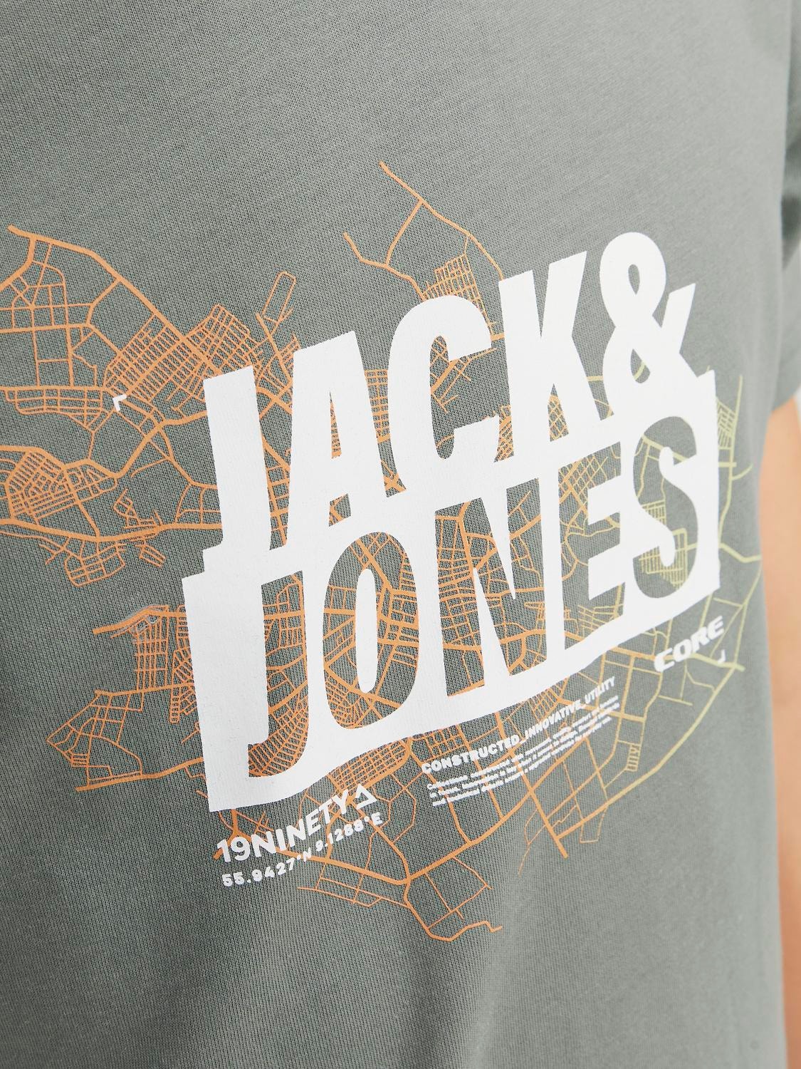 Jack & Jones T-shirt Imprimé Pour les garçons -Agave Green - 12254186