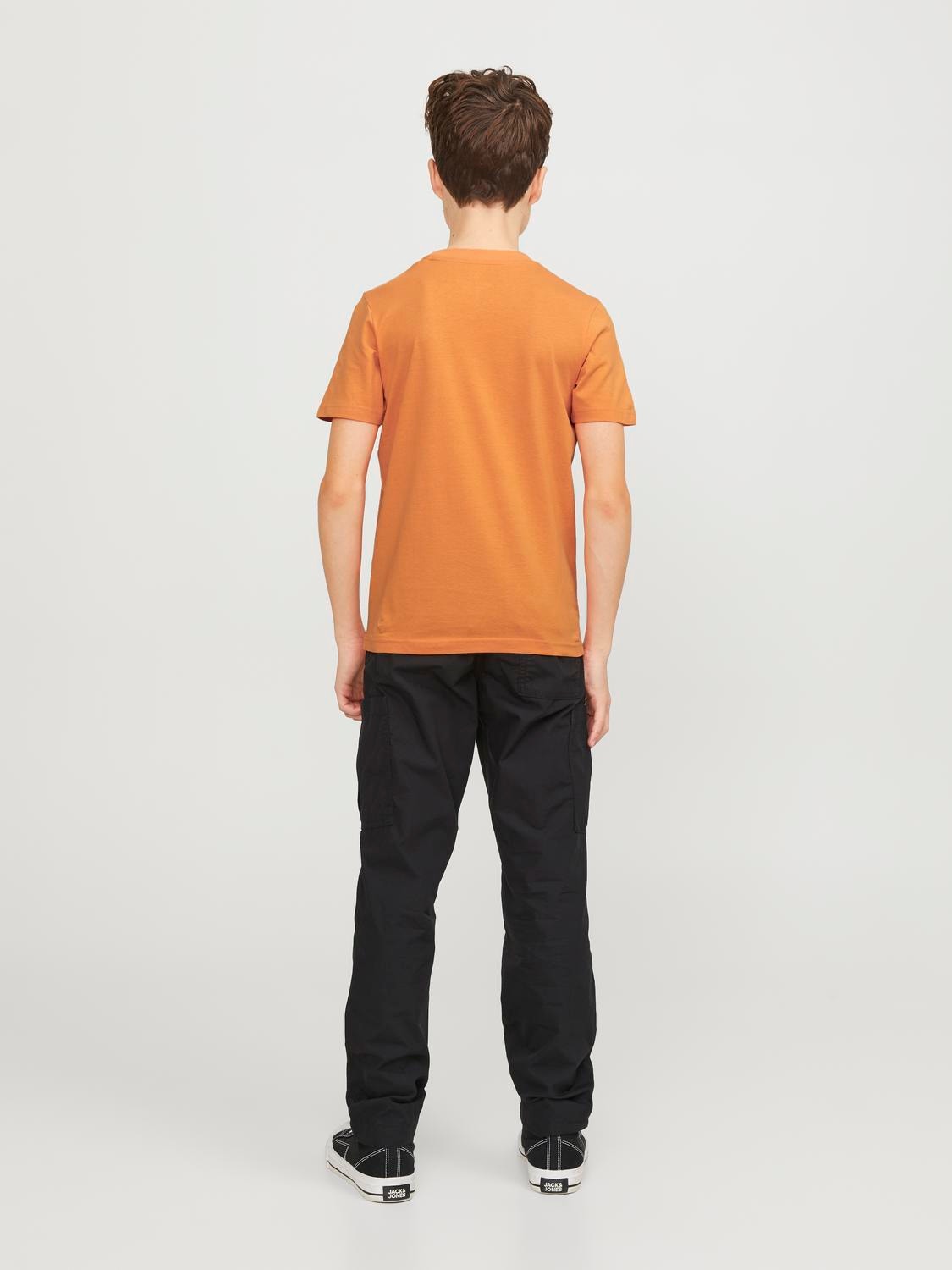 Jack & Jones Spausdintas raštas Marškinėliai For boys -Tangerine - 12254186