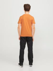 Jack & Jones Trykk T-skjorte For gutter -Tangerine - 12254186