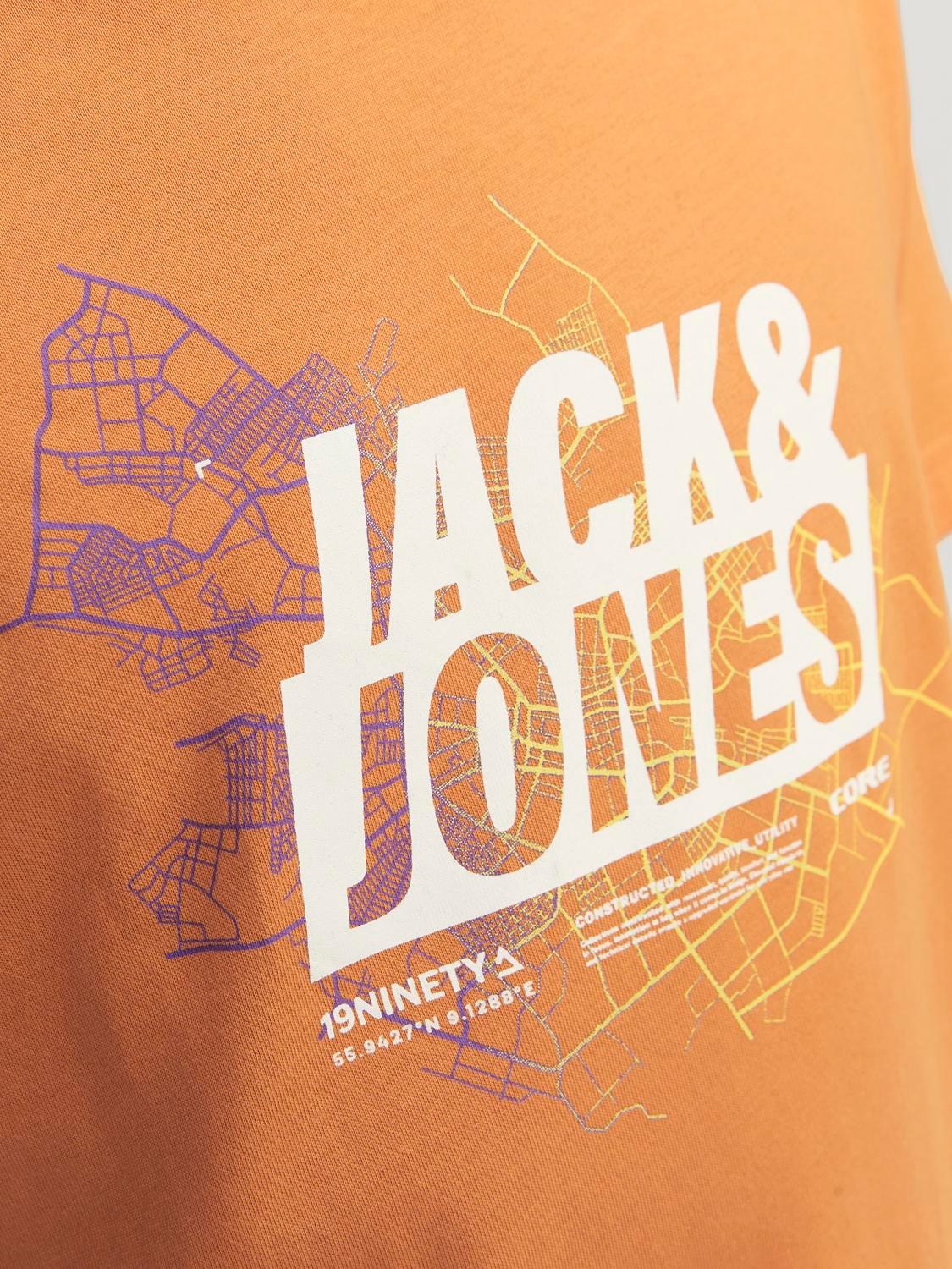 Jack & Jones Spausdintas raštas Marškinėliai For boys -Tangerine - 12254186