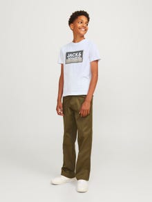 Jack & Jones Logo T-skjorte For gutter -White - 12254194