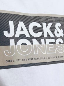 Jack & Jones Logo T-skjorte For gutter -White - 12254194