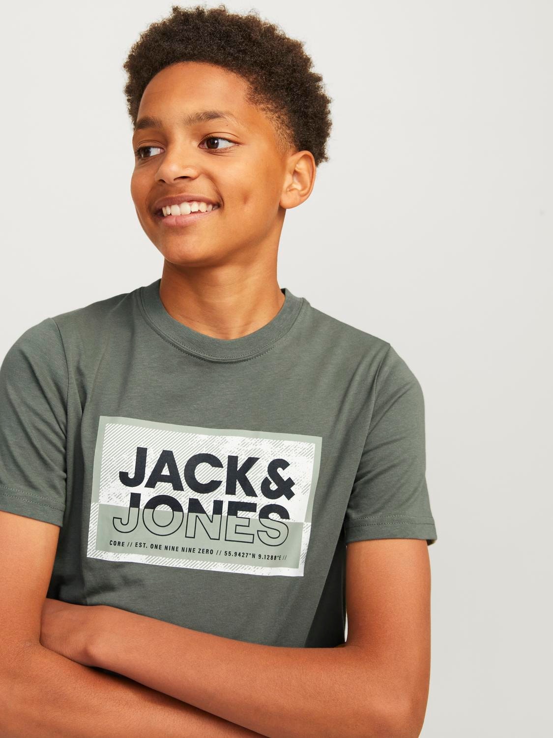 Jack & Jones Poikien Logo T-paita -Agave Green - 12254194